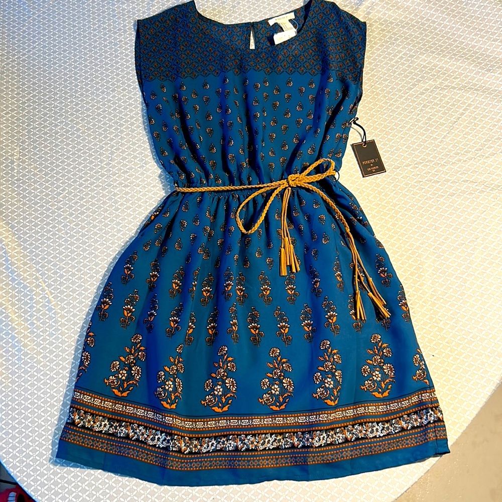 Blue Print Dress Forever 21 NWT
